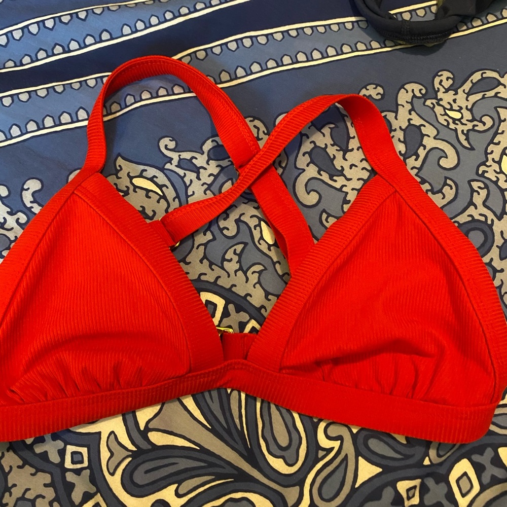 red bikini top